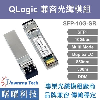 含稅開票【曙曜】QLogic兼容 49Y4218光纖模組 10G 850nm 多模雙芯 LC 300m