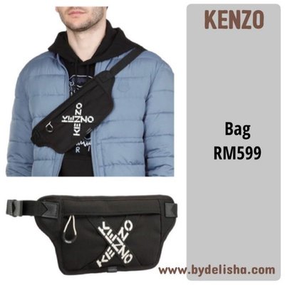 【熱賣精選】Kenzo 運動腰包黑色~默認最小規格價格