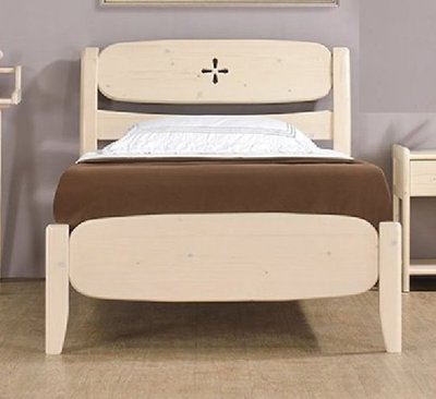 【生活家傢俱】NC-22-2：3.5尺單人床-洗白色【台中6100送到家】床架 兒童床 床台 實木床 杉木床板