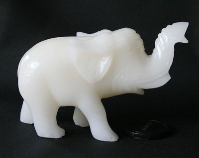 玉器工藝品阿富汗白玉大象擺件 玉雕大象開業家庭辦公擺件裝飾