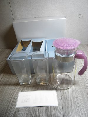 全新 冷熱玻璃 水壺 沖茶器 熱水瓶 水杯X2