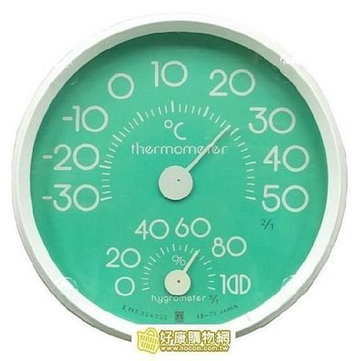 **《好康購物網》CRECER溫溼度計(日本原裝)溫度計/濕度計HD-75(綠)