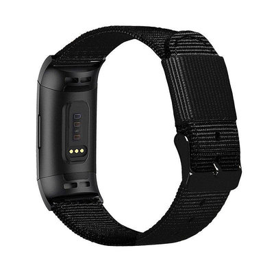 適用Fitbit charge4/3 charge3 SE智能手錶帶 尼龍帆布錶帶替換帶