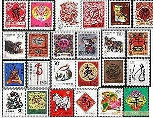 郵票二輪十二生肖郵票大全套（1992-2003)送生肖折子外國郵票