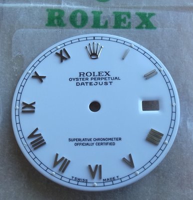 勞力士 ROLEX 原裝白中羅馬面盤/針組，未翻修，適用3035 3135機芯 16014 16030 16234