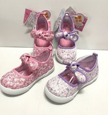 專櫃 Hello Kitty 最新款 723209運動鞋 布鞋 臺灣製造MIT 白紫 粉色15-19號 內長14-19公分