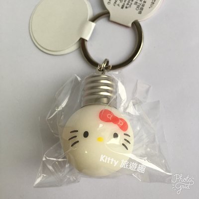 [Kitty 旅遊趣] Hello Kitty 鑰匙圈吊飾 凱蒂貓 燈泡造型 皮包吊飾