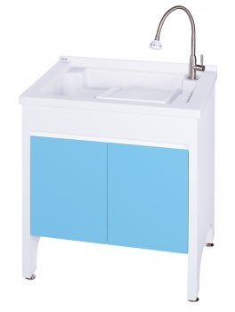 浴室的專家 *御舍精品衛浴  洗衣槽浴櫃組 75公分 (藍色) B款