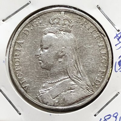 M25--1891英國騎馬屠龍老銀幣--