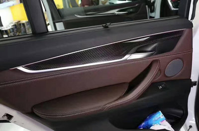 汽車配件 汽車尾翼 適用于寶馬新X5 F15碳纖維內飾 X5干碳纖內車門板裝飾殼車門板蓋