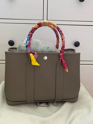 愛馬仕 Hermes garden party 30cm M8 銀河灰(售出）