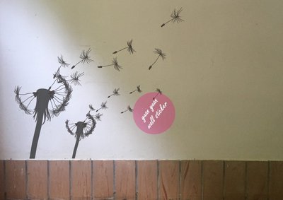 【源遠】Everlasting free-蒲公英【N-05】 壁貼 設計 裝潢 璧紙 室內設計 民宿 大型貼紙
