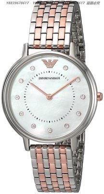 美國代購EMPORIO ARMANI 亞曼尼手錶 AR2508 鋼帶石英腕錶 簡約時尚優雅女士手錶