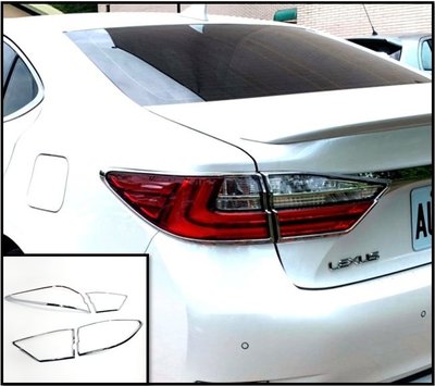 圓夢工廠 Lexus ES200 ES250 ES300h ES350 2016~18 鍍鉻銀 車燈框貼 後燈框 尾燈框