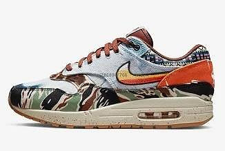 【流行潮品】Nike Air Max 1 Concepts 迷彩腰果花耐克慢跑鞋 DN1803-900