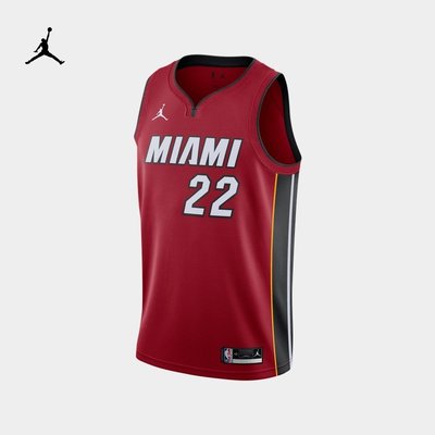 現貨熱銷-Jordan 官方耐克喬丹2020 賽季邁阿密熱火隊NBA SW男子球衣CV9483爆款