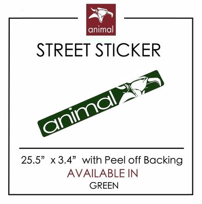 [Spun Shop] Animal Bikes Street Sticker 大型防水貼紙