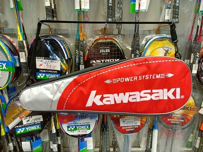 總統羽球(自取可刷國旅卡) Kawasaki 單肩 單邊 羽球拍 6支裝 壁球拍 3支  拍袋  球拍袋 球拍套