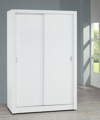 【可呈商城】AZ 167-16247白色4×7尺推門衣櫃