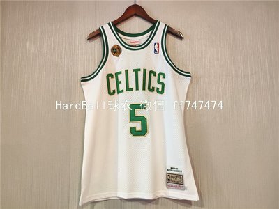 凱文·賈奈特(Kevin Garnett)NBA冠軍球衣标球衣  波士頓塞爾提克隊 5號 白色