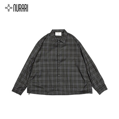 [NMR] Nurari 23 A/W 23- Em. norm crop plaid shirt 簡約寬鬆格紋襯衫