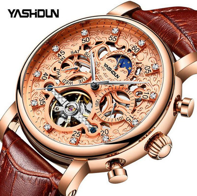 現貨男士手錶腕錶正品牌機械手錶男士全鏤空機械錶全自動防水夜光大氣時尚男錶