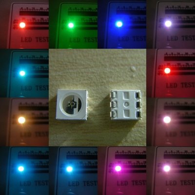 5050七彩自閃燈珠-貼片LED快閃 帶IC自閃燈全彩RGB發光二極體