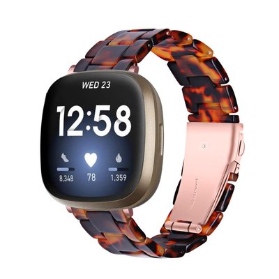 菲比 Fitbit Sense Versa 3 Correa 智慧手錶 錶帶 優雅 樹脂 休閑 時尚 替換 腕帶 錶鏈