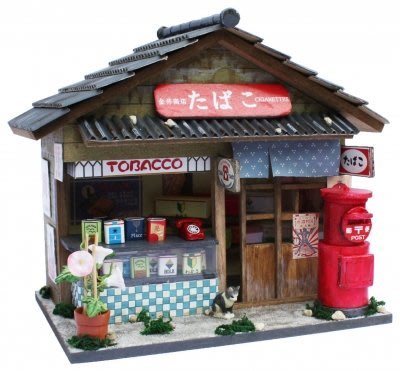 【JOYS house】DIY袖珍屋 迷你模型屋 娃娃屋 迷你店鋪 手工材料包-No.8531 昭和系列/香菸店