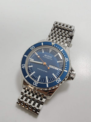 真品 MIDO 美度錶 海洋之星 75週年 男機械錶 一元起標 標多少賣多少(浪琴 oris 愛彼 歐米茄參考)