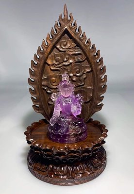 紫水晶綠度母雕件