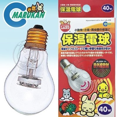 【🐱🐶培菓寵物48H出貨🐰🐹】Marukan》小動物專用HD-40保溫電球燈泡40W 特價319元