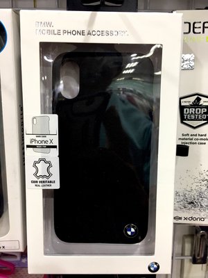 壹 BMW Apple iPhone X 10 IX 保護殼 背蓋 IX 寶馬經典皮 黑色