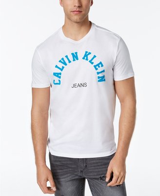 ☆【CK男生館】☆【Calvin Klein LOGO絨面印圖短袖T恤】☆【CK001C7】(L)