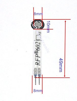 【UCI電子】(C-4-14) 電阻式薄膜壓力感測器探頭RFP602相容FSR402壓阻 壓力開關 長尾