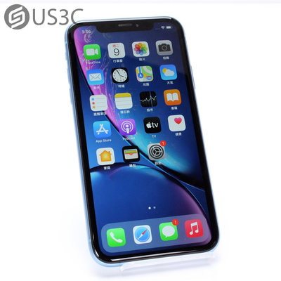 【US3C-台南店】【一元起標】台灣公司貨 Apple iPhone XR 64G 6.1吋 藍色 後置1200萬畫素 iSight攝錄鏡頭 二手手機