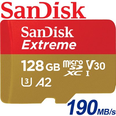 190MB/s 公司貨 SanDisk 128GB Extreme microSDXC TF 128G 記憶卡