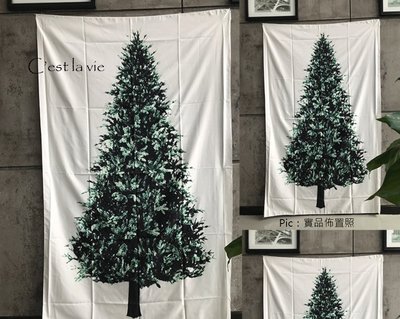 【C'est la vie】聖誕樹掛布 小樹 寬100*長145cm ins掛畫 北歐風歐美風掛毯 Xmas 偽聖誕樹