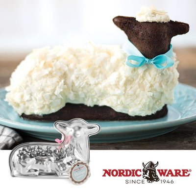夏丫美國進口 Nordic Ware立體3D小羊烘焙烤盤慕斯布丁磅蛋糕生日模具