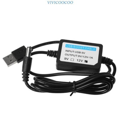 用於 WiFi 路由器的  USB 5V 至 12V 5.5x2.1mm 升壓適配器電纜升壓線