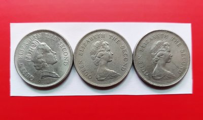 【有一套郵便局) 香港1978年2枚.1987年1枚1元硬幣3枚一起賣共88元(43)