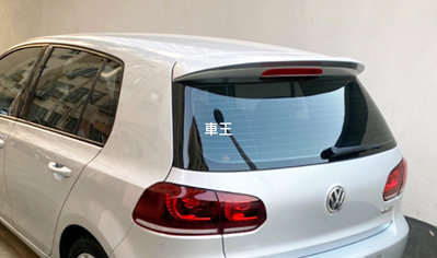 【車王汽車精品百貨】福斯 VW Volkswagen Golf 6 高爾夫 六代 碳纖維紋 尾翼 壓尾翼 定風翼 導流板