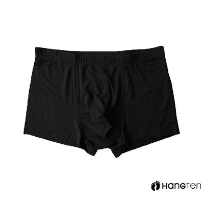 【HANG TEN】舒適涼感透氣平口褲_黑(HT-C12013)