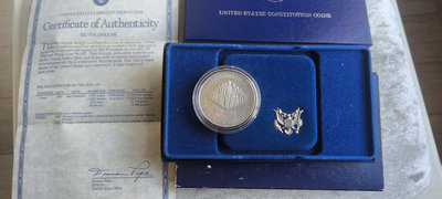 38mm 美國1987年1美元大銀幣 憲法200周年紀念幣