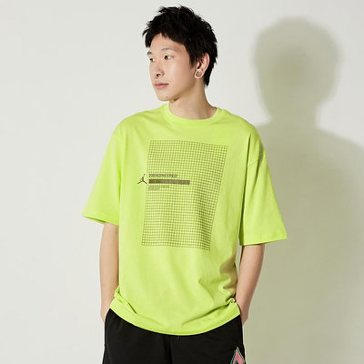 Nike AS M J 23ENG SS CREW 男 黃綠 運動 休閒 短袖 DA9870-745