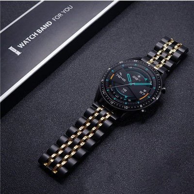 華為手錶帶 華為手錶帶  不銹鋼錶帶適用於華為手錶 GT2e/GT3/GT2pro/GT2/華為手錶 3/3pro 豪華金屬錶帶華為手錶配件錶帶