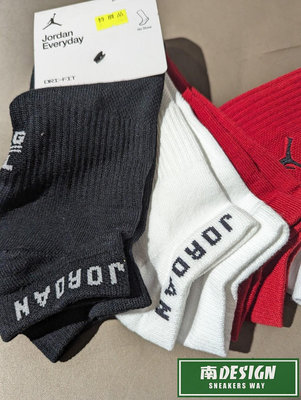 南🔥2024 1月 NIKE Jordan 隱形襪 短襪 透氣 三雙入 黑DX9656-010 紅黑白902 白100