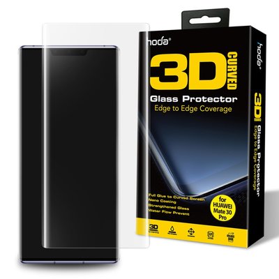 【免運費】hoda【華為 HUAWEI Mate 30 Pro 】3D防爆9H鋼化玻璃保護貼(uv膠全貼合滿版)