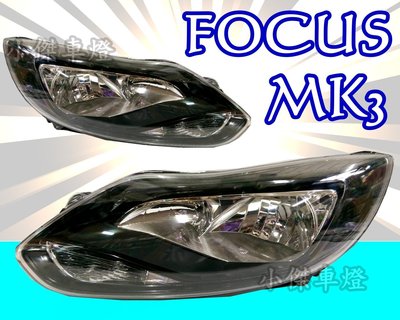 小傑車燈精品-全新FOCUS MK3大燈 2012 2013 2014 2015 原廠型黑框大燈 一顆2800