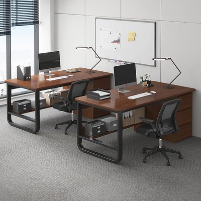 職員辦公桌簡約辦公室桌椅組合/人工位簡易家用臥室電腦桌